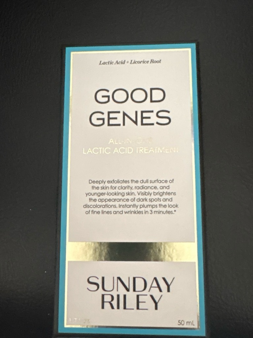 Sunday Riley Good Genes Lactic Acid Treatment - White and Teal Accents